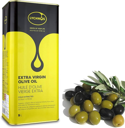 Kreta Olijfolie 5 liter koudgeperst, premium kwaliteit, extra virgin, extra native Lychnos Olijfolie
